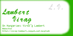 lambert virag business card